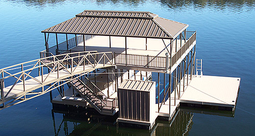 sundeck-boat-dock-s3-small | Flotation Systems Aluminum Boat Docks