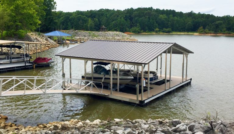 Flotation Systems Gable Roof Boat Dock Gallery | Flotation Systems ...