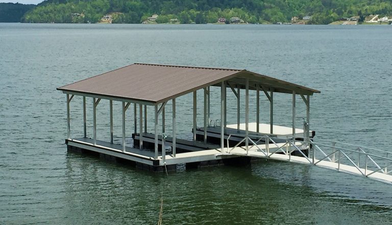 Flotation Systems Gable Roof Boat Dock Gallery | Flotation Systems ...